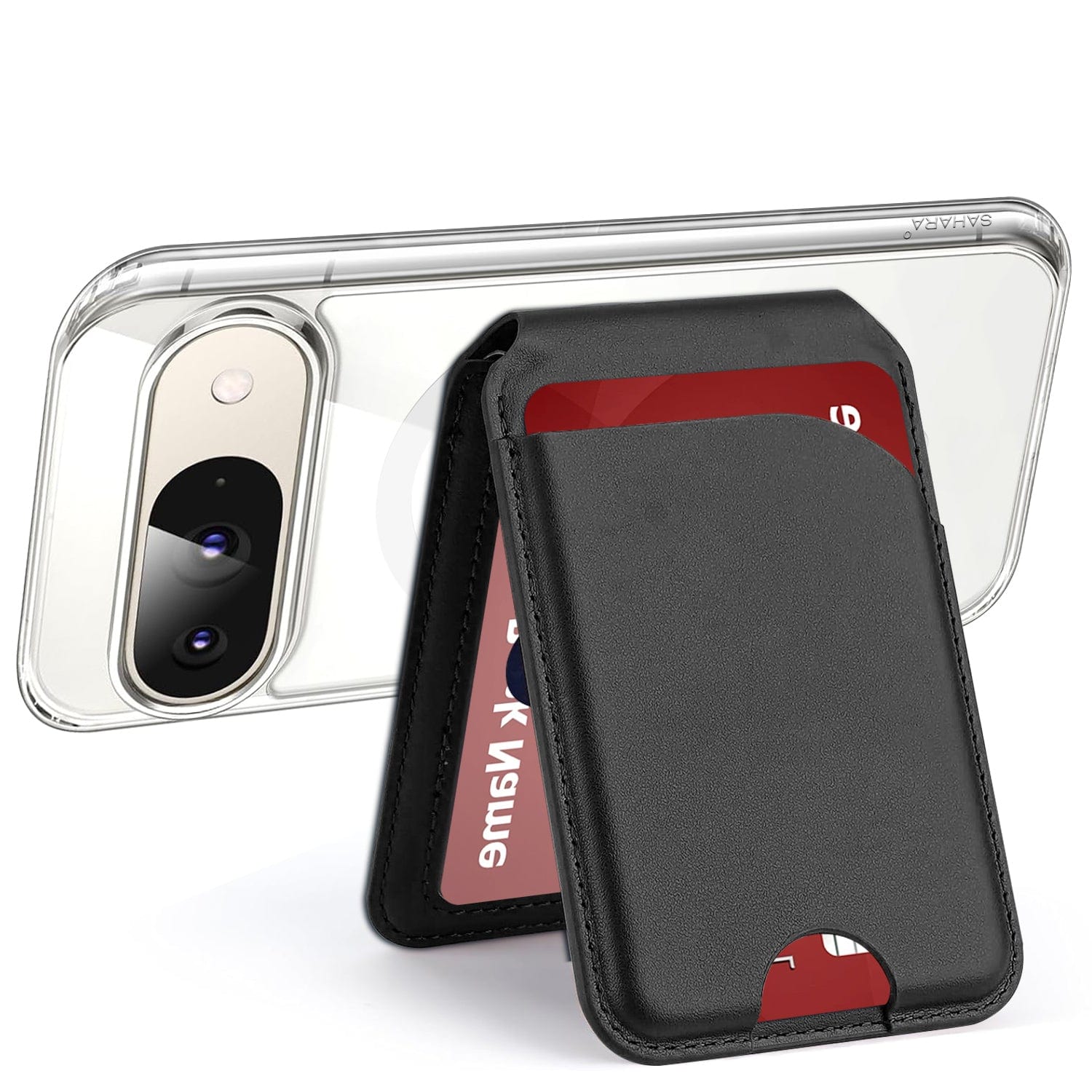 Venture Series Clear Case with Detachable Leather Wallet - Google Pixel 9/9 Pro