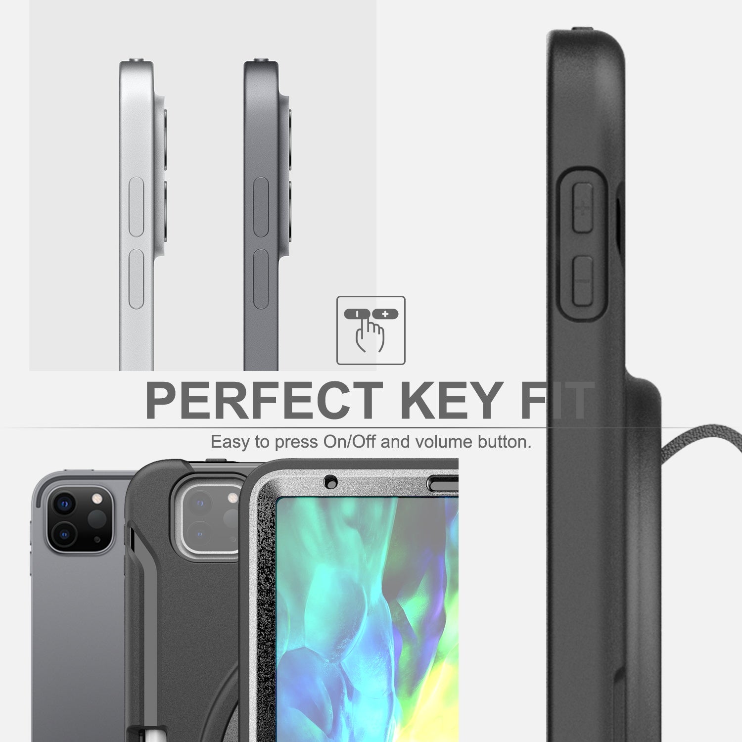 Raider Series Hand Strap Hard Shell Case - iPad Pro 12.9" and 11"