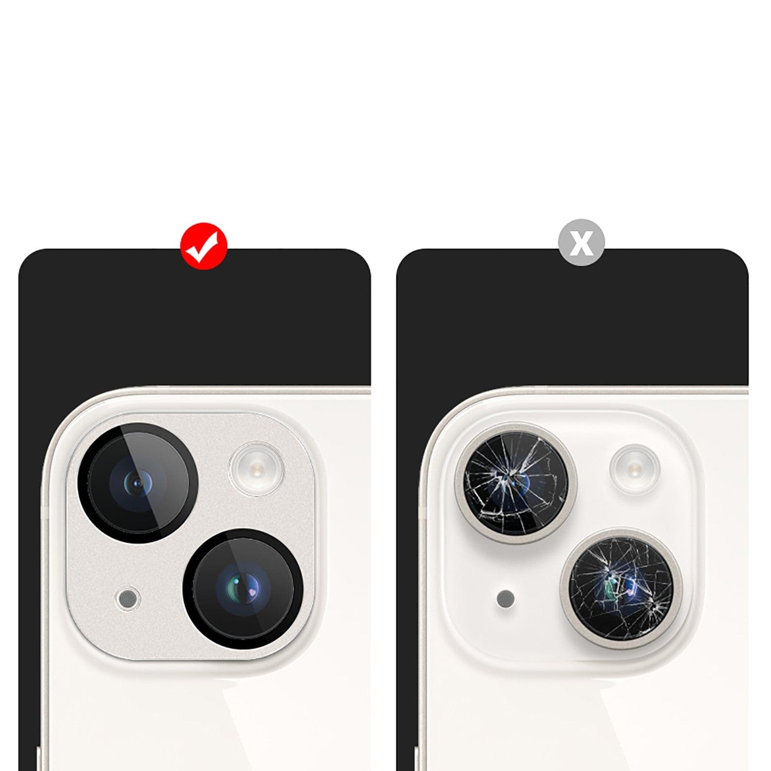 ZeroDamage Camera Lens Protector for Apple iPhone 14 and iPhone 14 Plus (2-Pack)