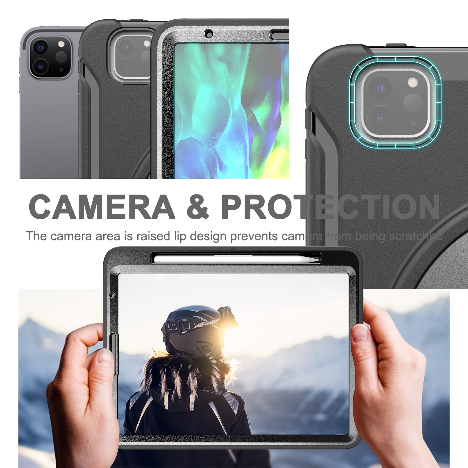 Raider Series Hand Strap Hard Shell Case - iPad Pro 12.9" and 11"