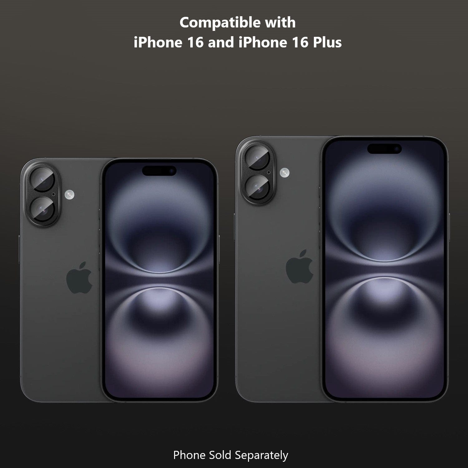 ZeroDamage HD Flexible Glass Camera Lens Protector - Apple iPhone 16/16 Plus (2-Pack)