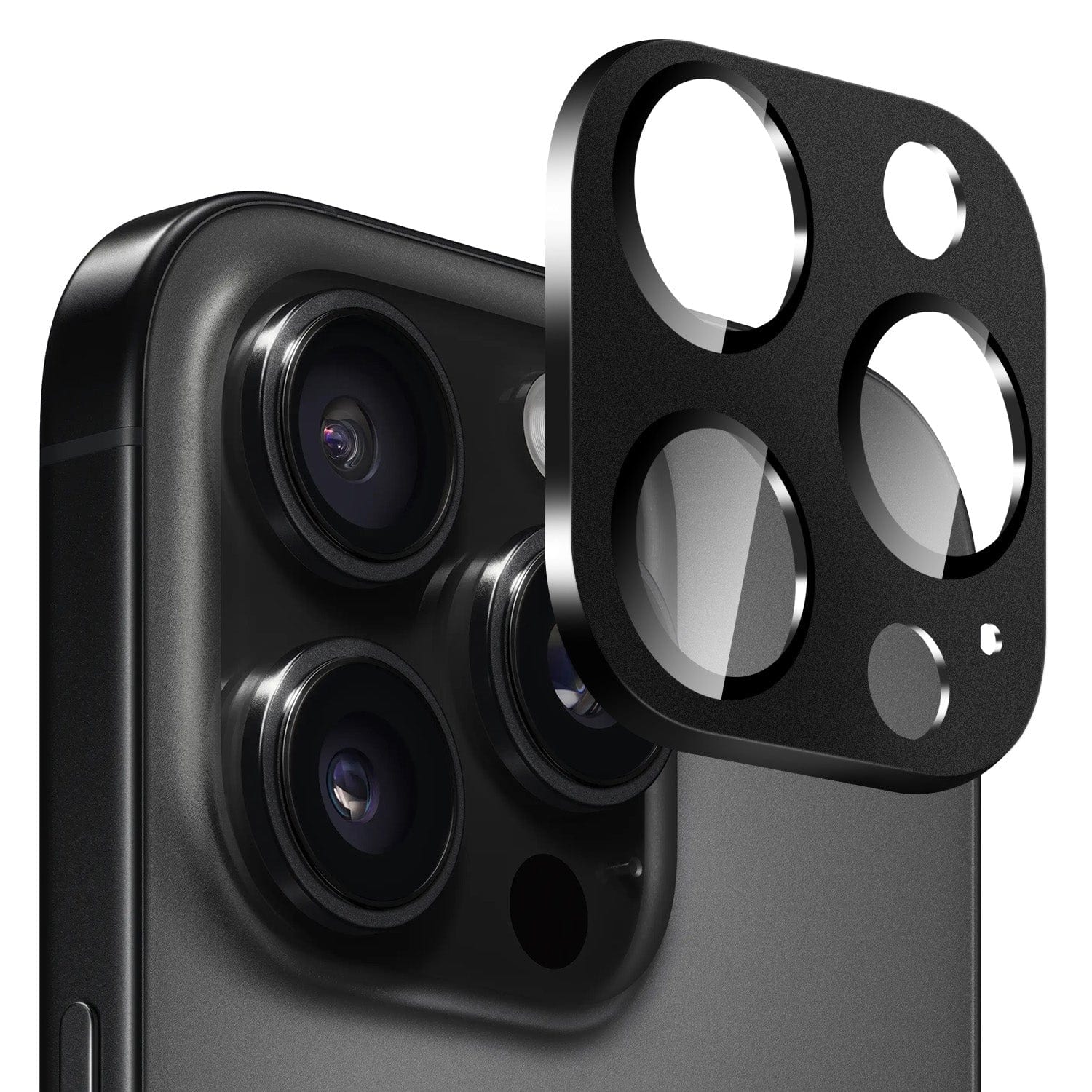 Ultra-Strong Camera Lens Protector for Apple iPhone 16 Pro and 16 Pro Max (2-Pack) - Black