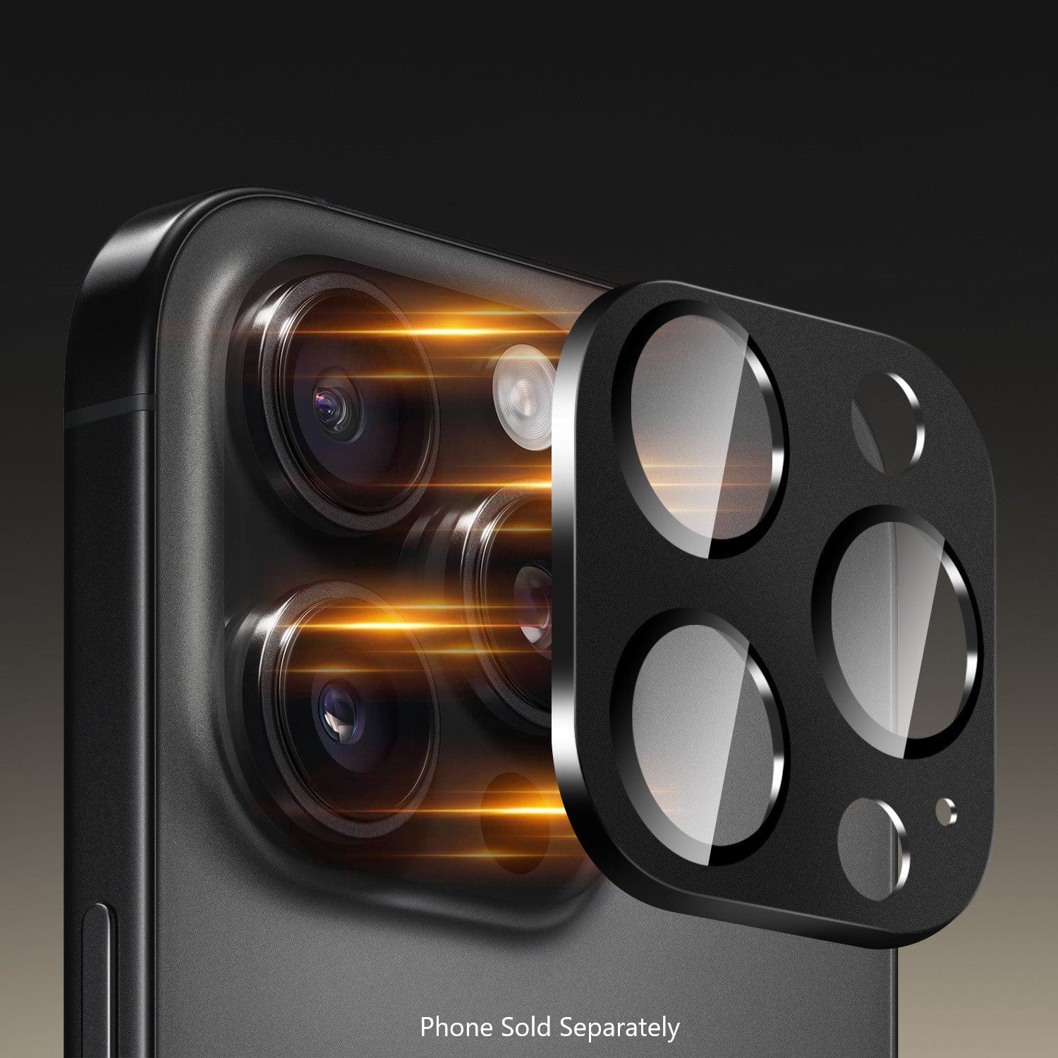 Ultra-Strong Camera Lens Protector for Apple iPhone 16 Pro and 16 Pro Max (2-Pack) - Black