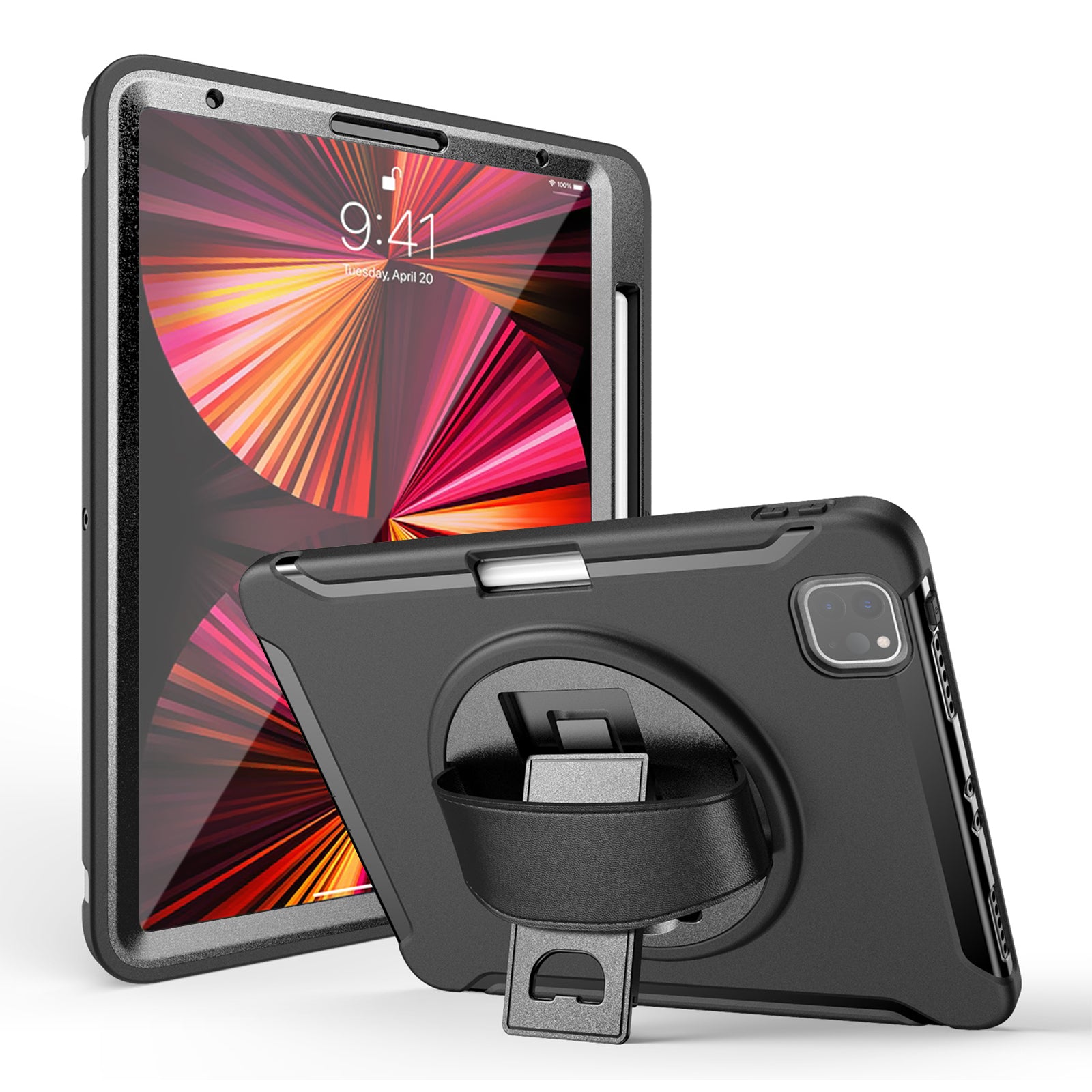 Raider Series Hand Strap Hard Shell Case - iPad Pro 12.9" and 11"