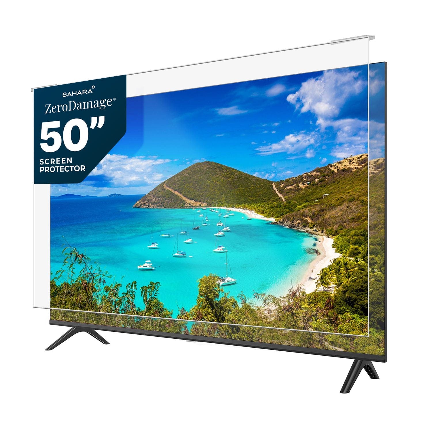 ZeroDamage Anti-Blue Light TV Screen Protector for Most 50" TVs - Clear