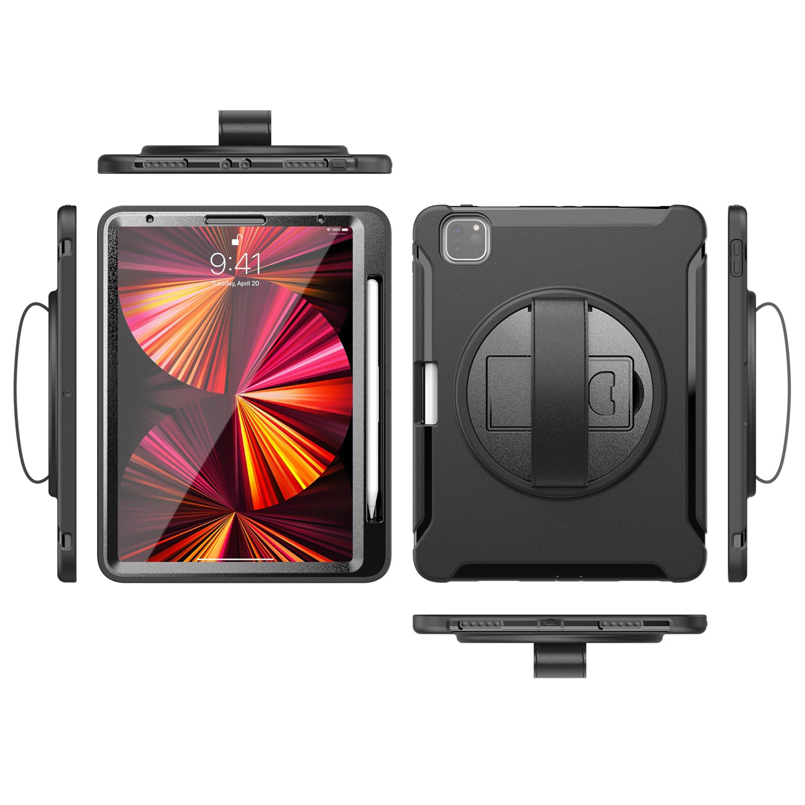 Raider Series Hand Strap Hard Shell Case - iPad Pro 12.9" and 11"