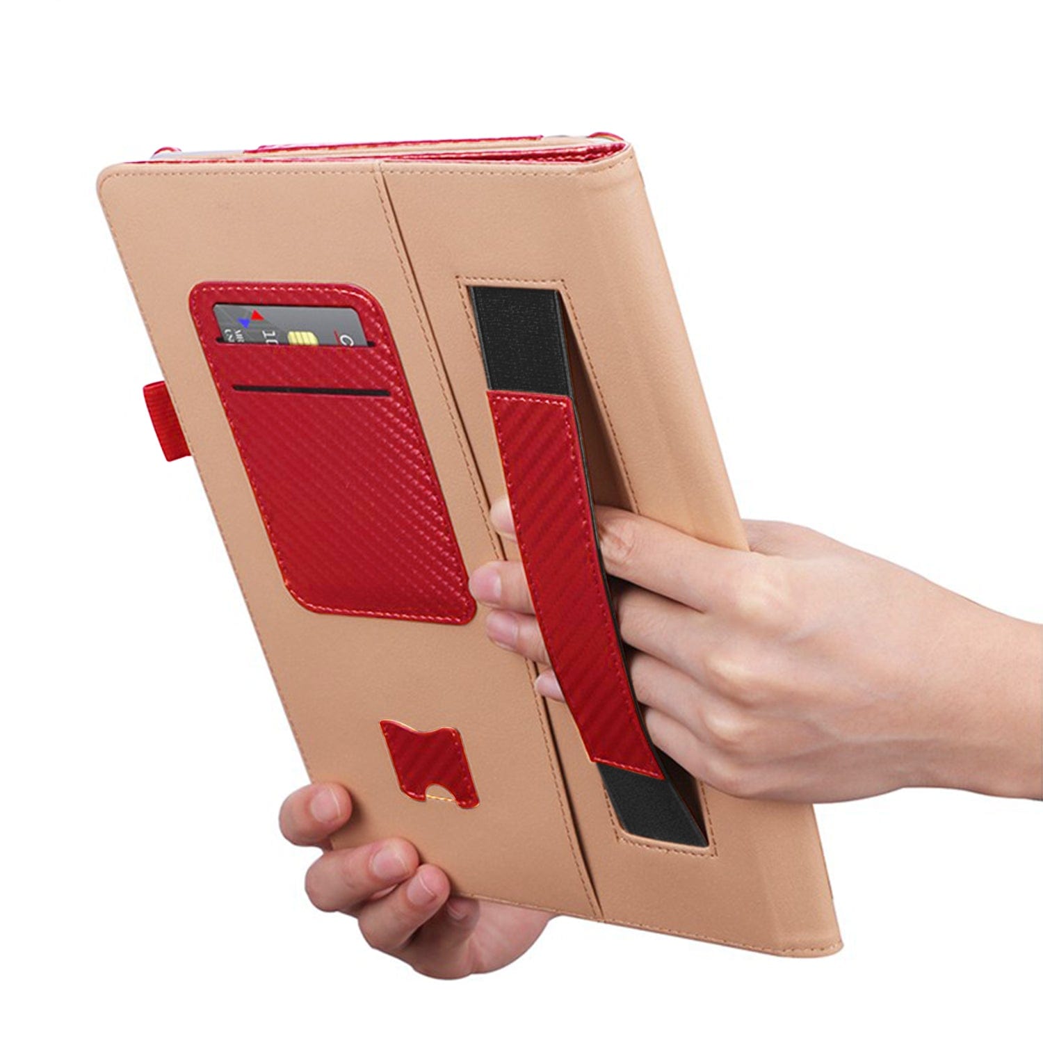 Venture Series Carbon Fiber Pattern Folio Case - Microsoft Surface Go 4 and Go 3