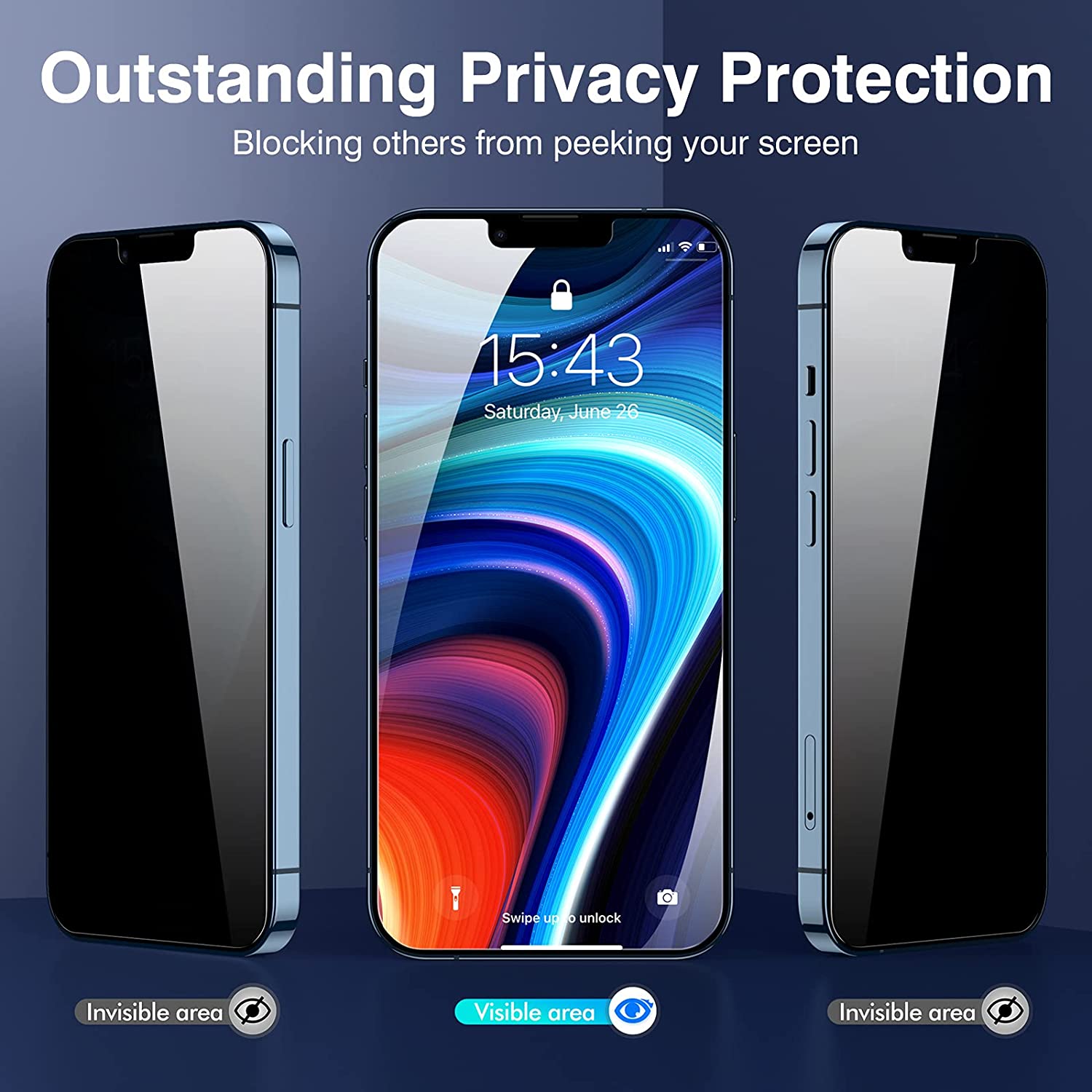 ZeroDamage iPhone 13 Mini 5.4" Privacy Screen Protector - 2 Pack