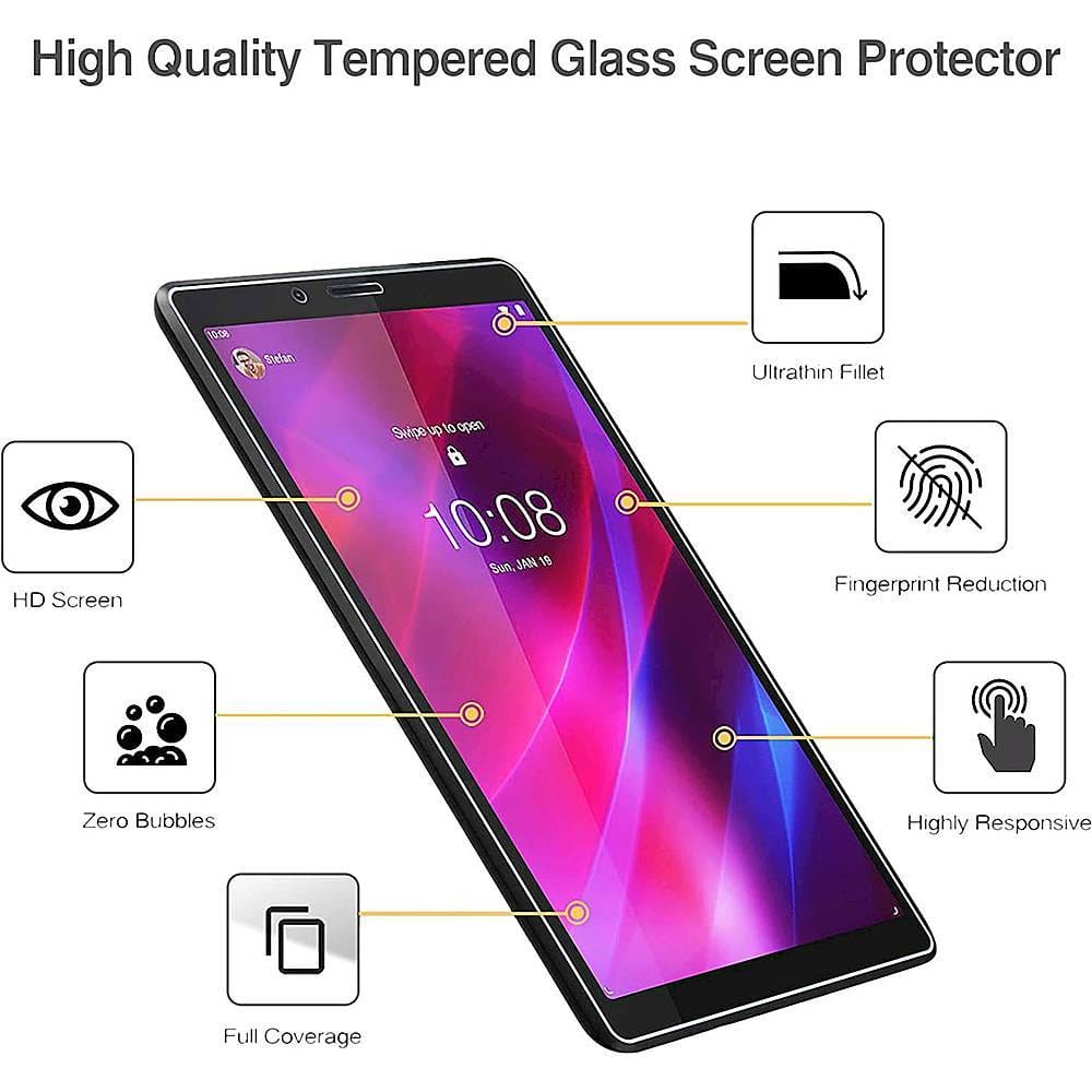 ZeroDamage Ultra Strong Tempered Glass Screen Protector for Lenovo Tab M7 (3rd Gen) - Clear