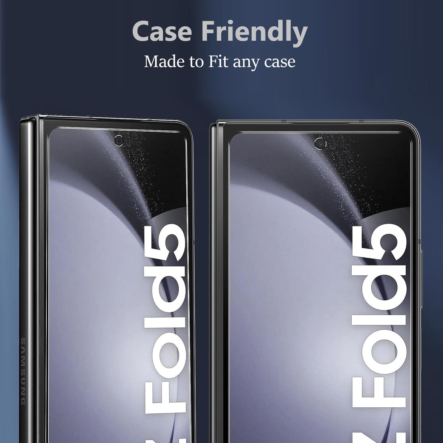 ZeroDamage Ultra Strong+ Tempered Glass + Film Screen Protector for Samsung Galaxy Z Fold5 (2-Pack) - Clear