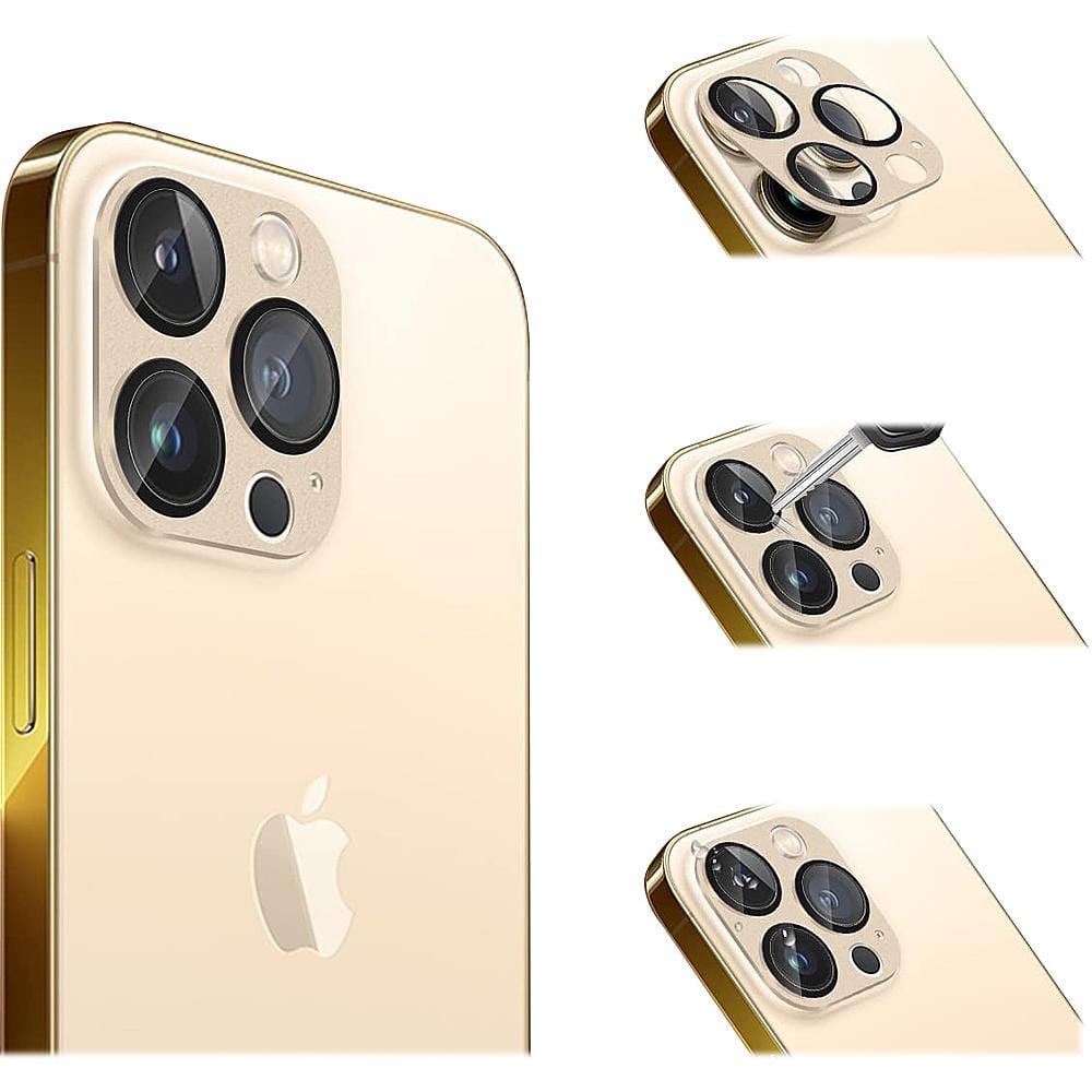 ZeroDamage Camera Lens Protector for Apple iPhone 13 Pro and iPhone 13 Pro Max (2-Pack) - Gold