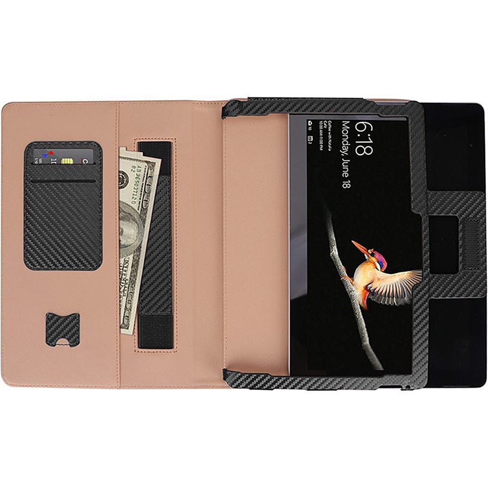 Venture Series Carbon Fiber Pattern Folio Case - Microsoft Surface Go 4 and Go 3