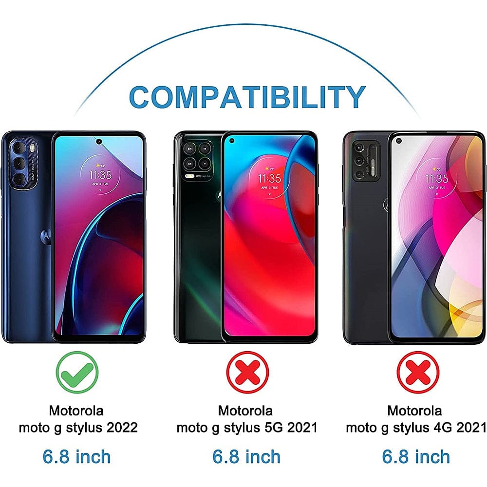 ZeroDamage Ultra Strong+ Tempered Glass Screen Protector for Motorola Moto G Stylus 2022 (2-Pack) - Clear