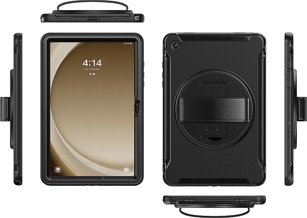 Raider Series Hard Shell Hand Strap Case - Galaxy Tab A9+ - Black