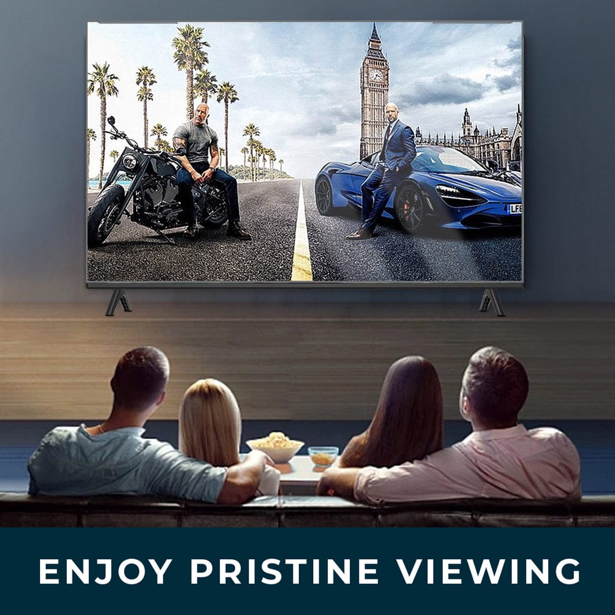 ZeroDamage Clear TV Screen Protector for Most 65" TVs