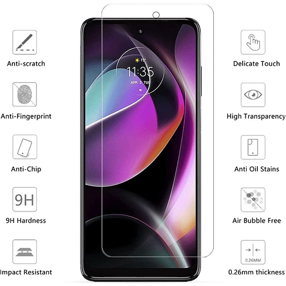 ZeroDamage Ultra Strong+ Tempered Glass Screen Protector for Motorola Moto G Stylus 5G (2-Pack) - Clear