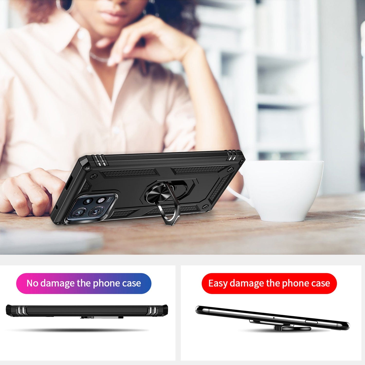 Raider Series Kickstand Case - Motorola Edge+