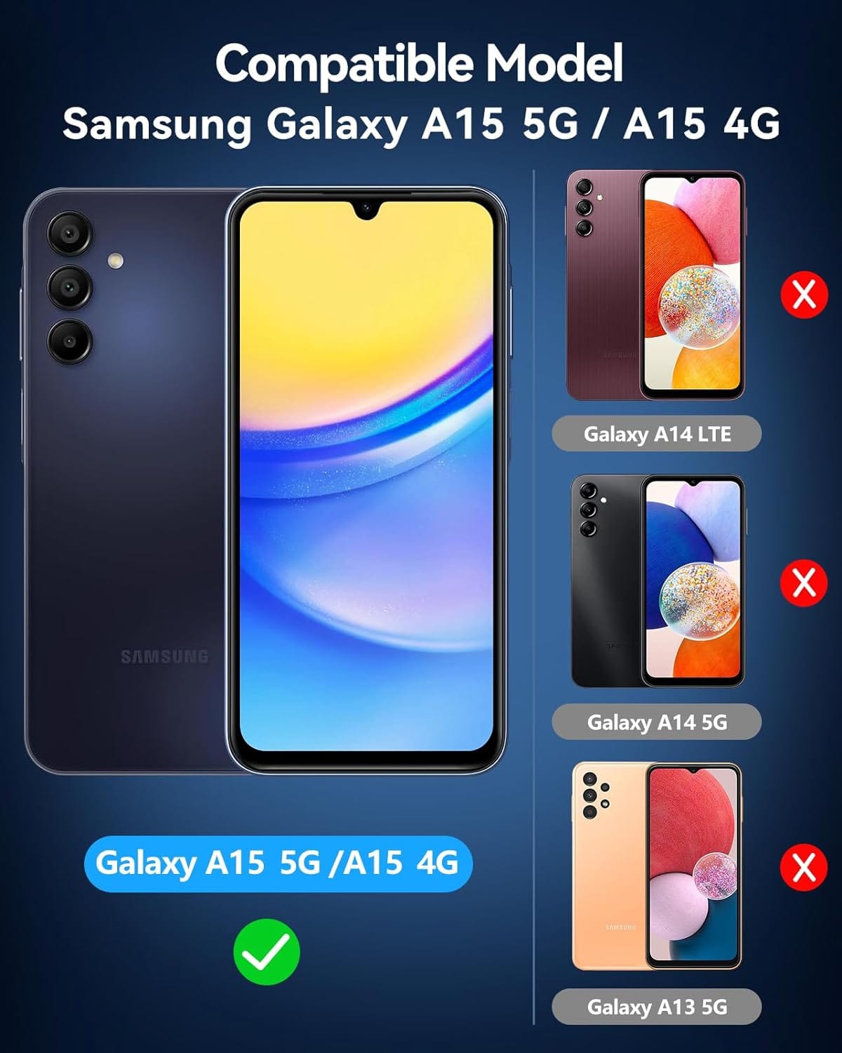 ZeroDamage Ultra Strong+ Tempered Glass Screen Protector - Galaxy A15 5G (2-Pack) - Clear