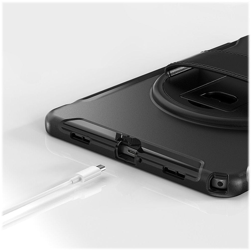Raider Series Hard Shell Hand Strap Case - Galaxy Tab A9+ - Black