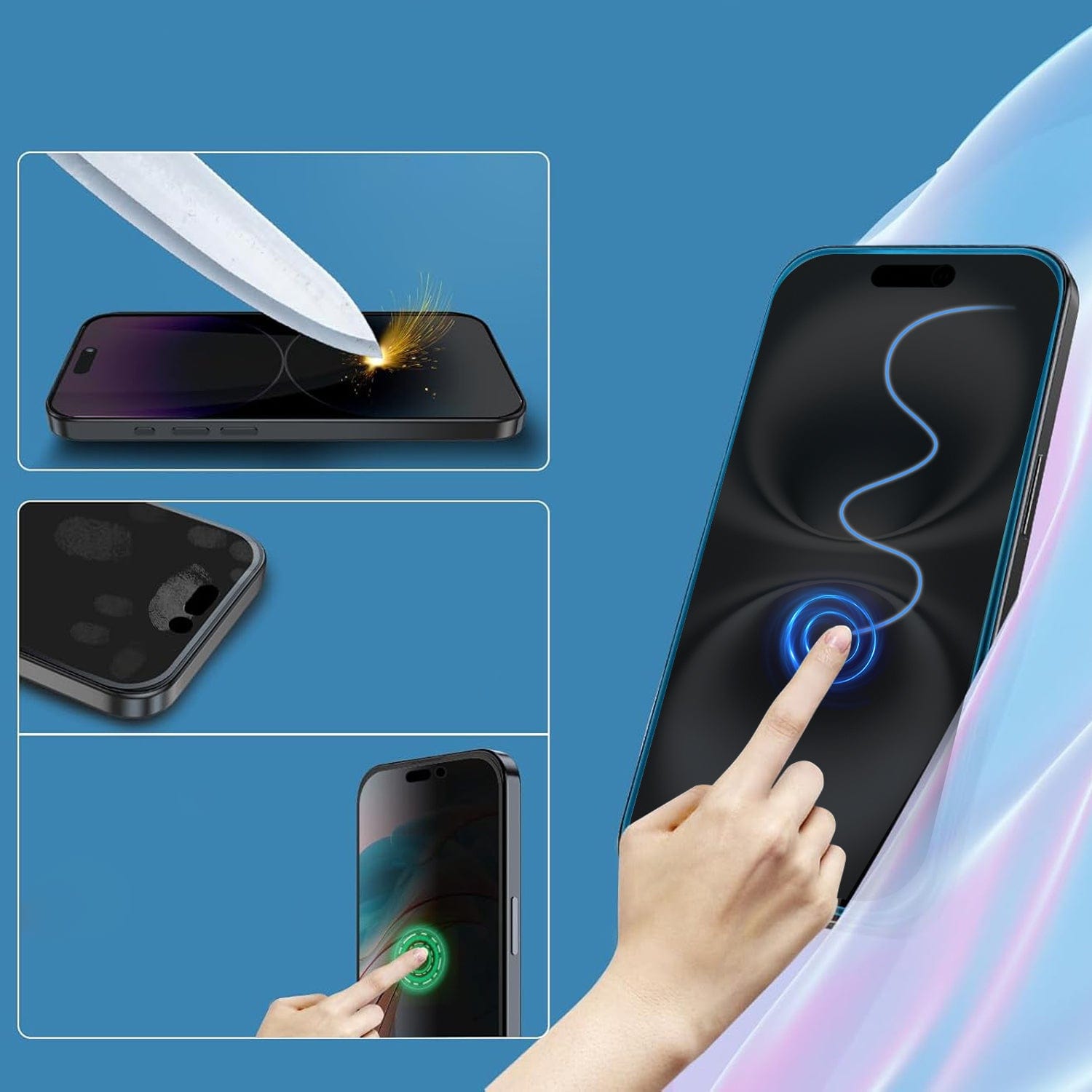 ZeroDamage Tempered Glass Privacy Screen Protector - Apple iPhone 16