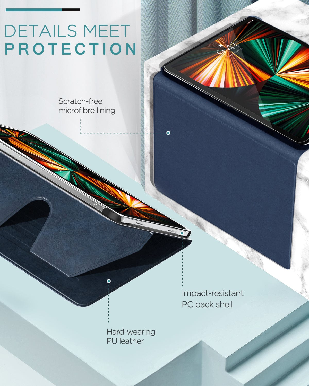 Indy Series Multi-Angle Folio Case - iPad Pro 12.9" and 11"