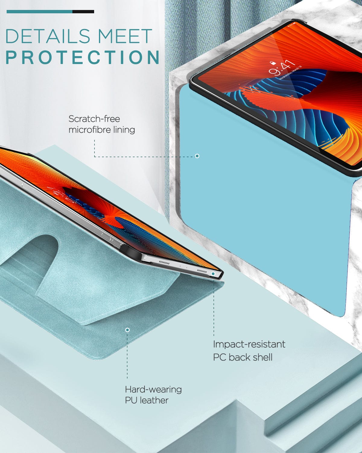 Indy Series Multi-Angle Folio Case - iPad Pro 12.9" and 11"