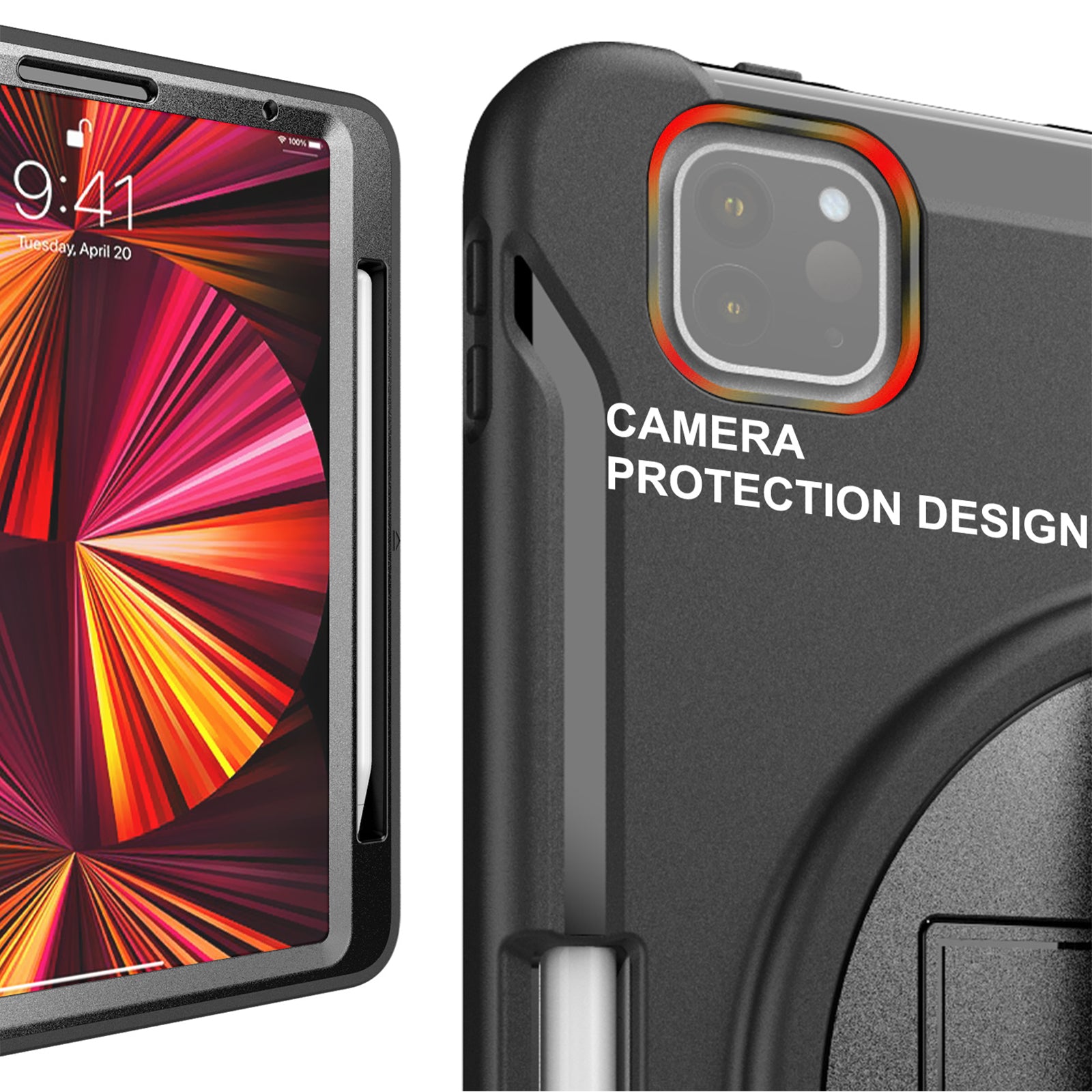 Raider Series Hand Strap Hard Shell Case - iPad Pro 12.9" and 11"