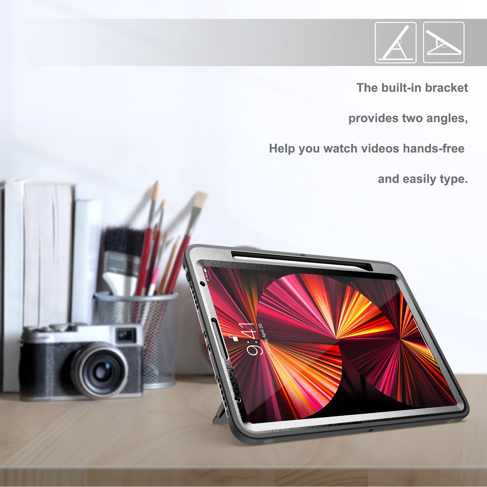 Raider Series Hand Strap Hard Shell Case - iPad Pro 12.9" and 11"