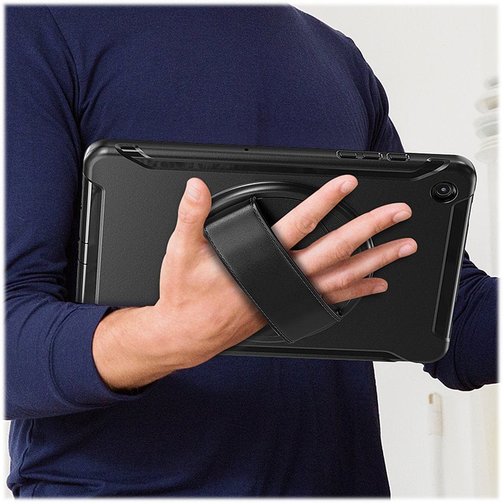 Raider Series Hard Shell Hand Strap Case - Galaxy Tab A9+ - Black