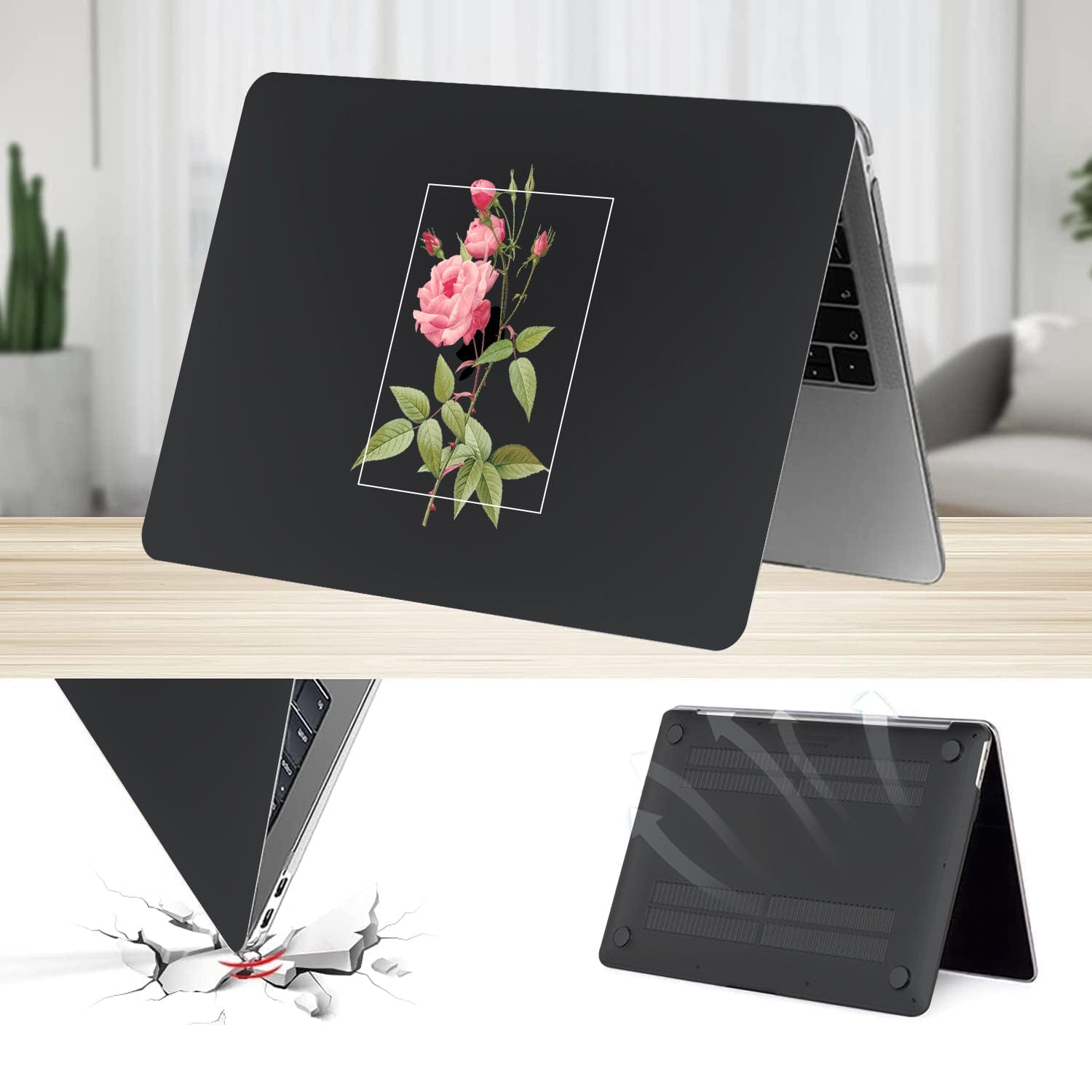 Hybrid-Flex Pink Rose Arts Case - MacBook Pro