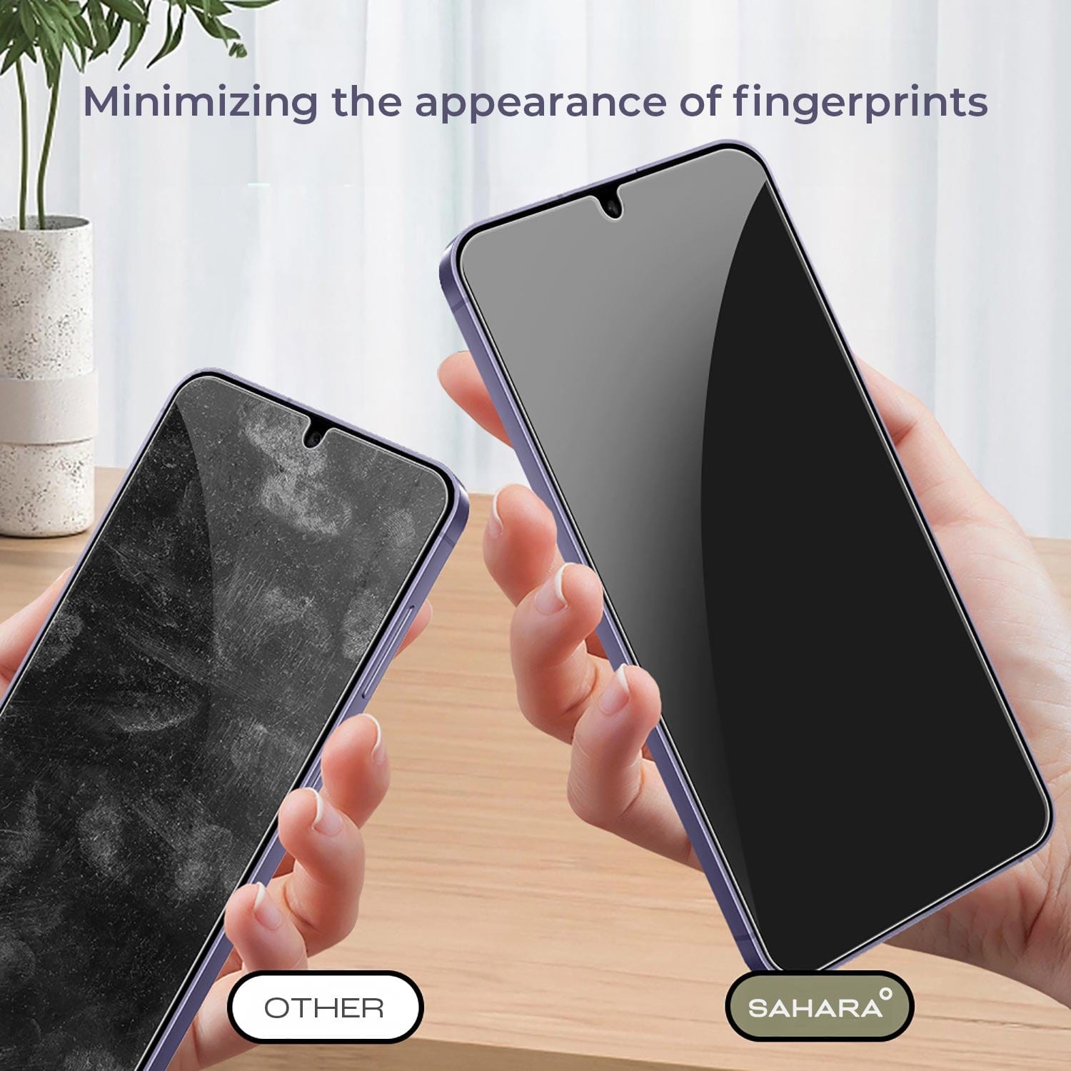 ZeroDamage Ultra Strong Tempered Glass Screen Protector for Samsung Galaxy S24 (2-Pack) - Clear