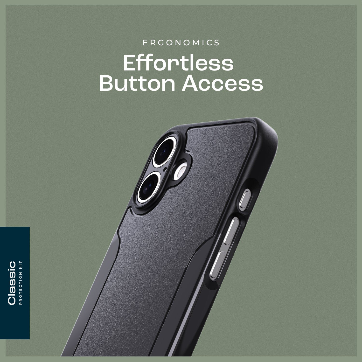 Classic Series Case & Tempered Glass Kit - Apple iPhone 16 Plus