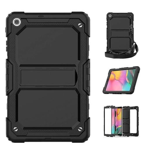 Samsung Tab A 10.1” Case with Screen Protector in Scorpion Black - Heavy Duty Series - Sahara Case LLC