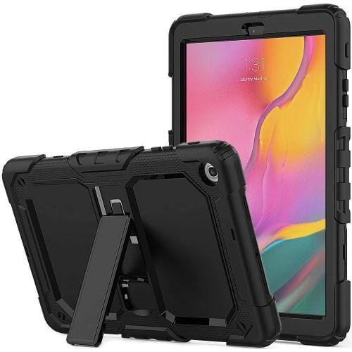 Samsung Tab A 10.1” Case with Screen Protector in Scorpion Black - Heavy Duty Series - Sahara Case LLC