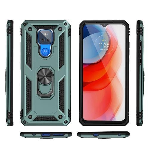 SaharaCase - Military Kickstand Case for Motorola Moto G Play (9th Gen) 2021 - Green - Sahara Case LLC