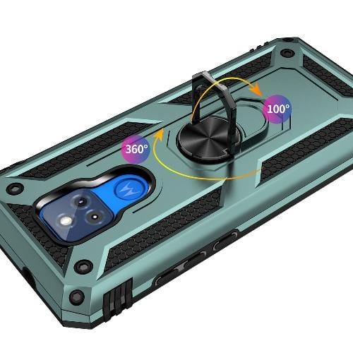 SaharaCase - Military Kickstand Case for Motorola Moto G Play (9th Gen) 2021 - Green - Sahara Case LLC