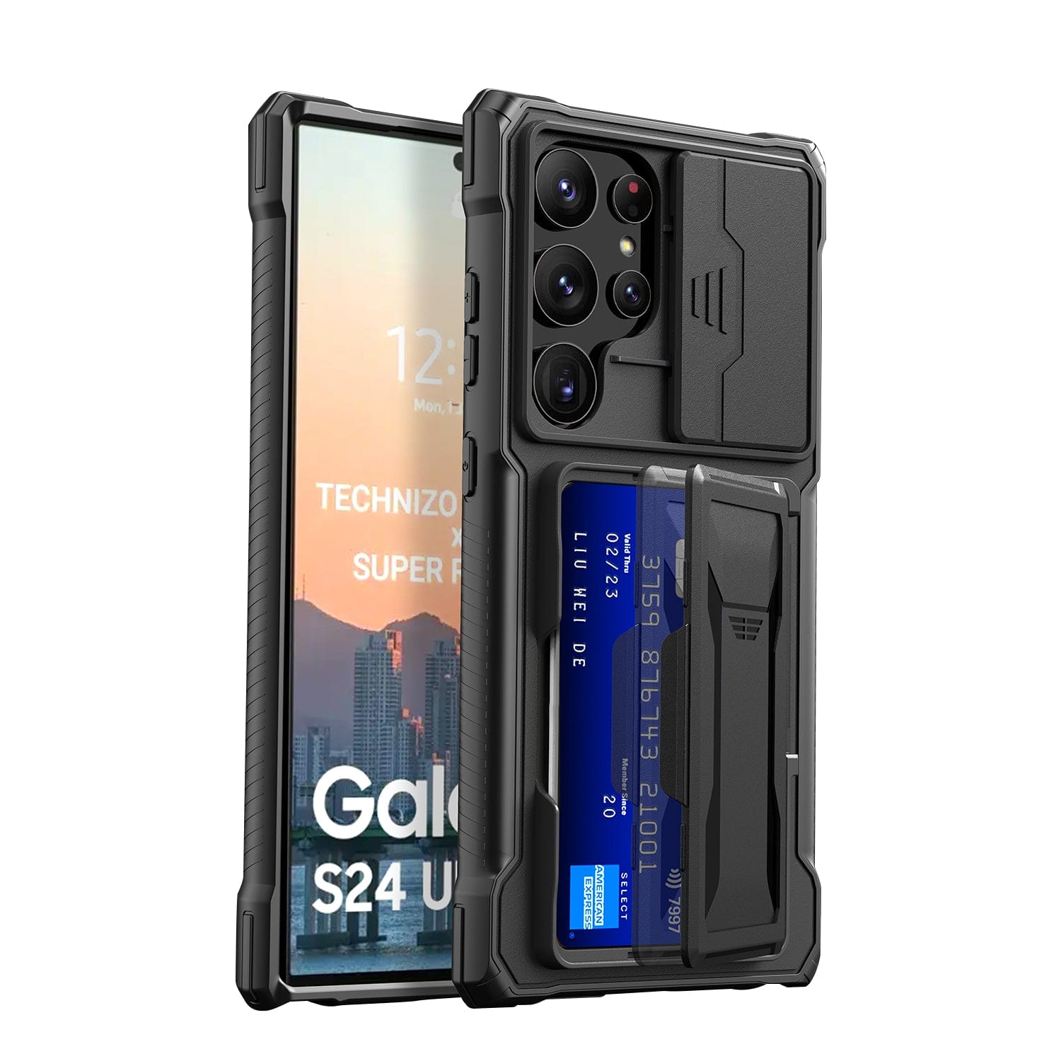 Raider Series Kickstand Case with Card Slot - Galaxy S24 Ultra