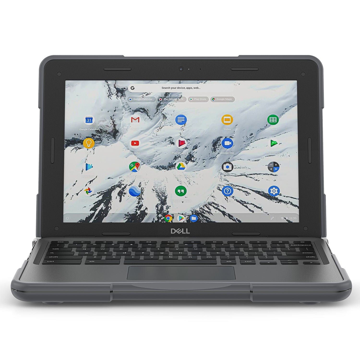 Hard Shell Case for Dell Chromebook 3100/3110/3120 for 2-1 - Gray/Clear