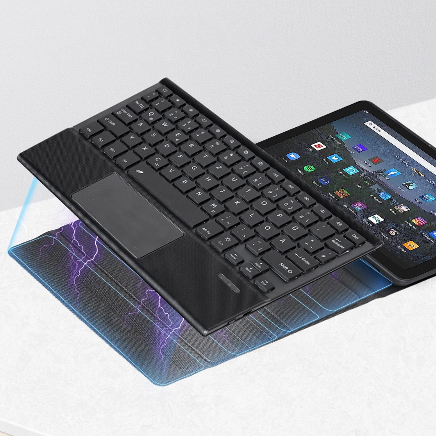 Navigate Keyboard Case with Mouse Pad for Amazon Fire Max 11