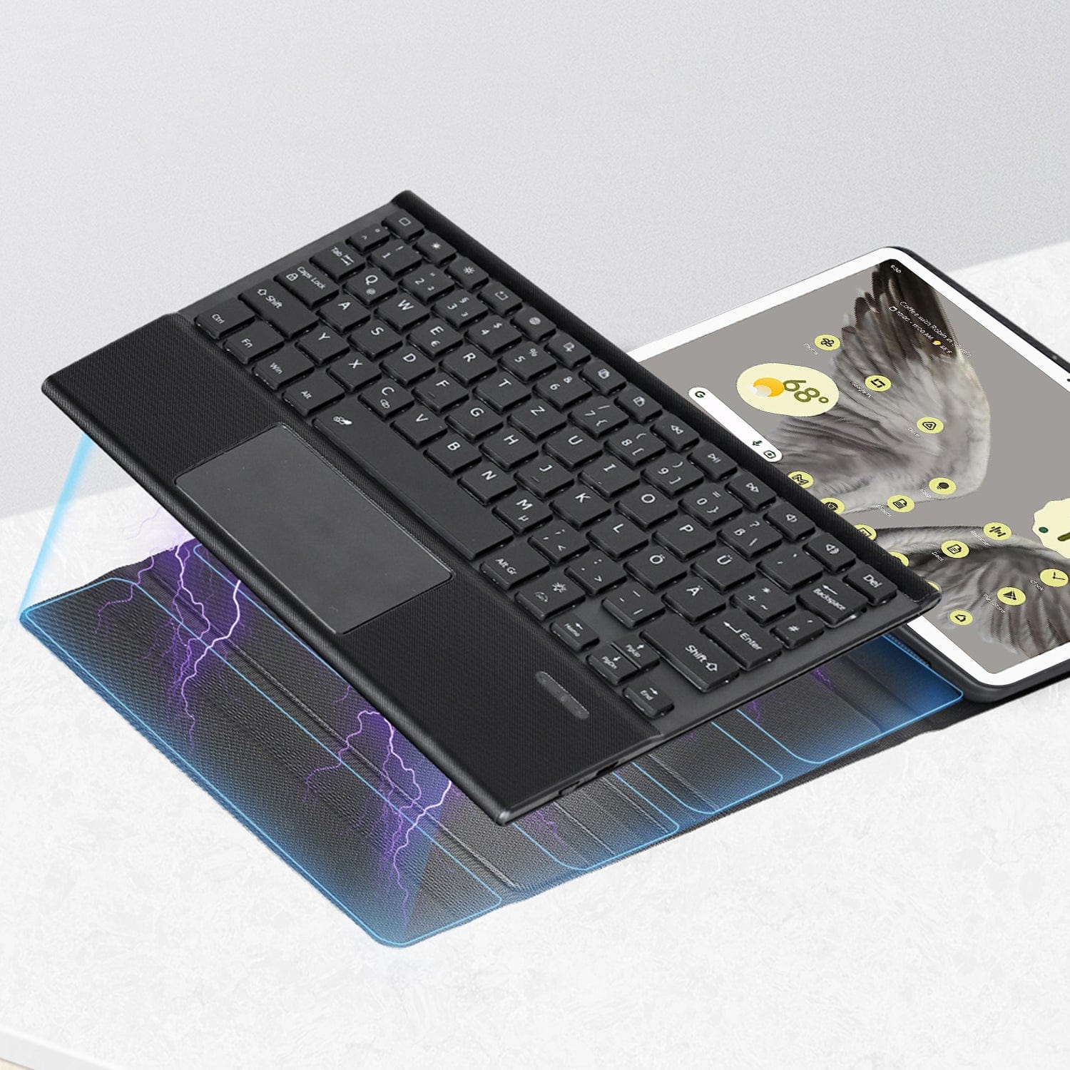 Keyboard Case with Mouse Pad - Google Pixel Tab - Black