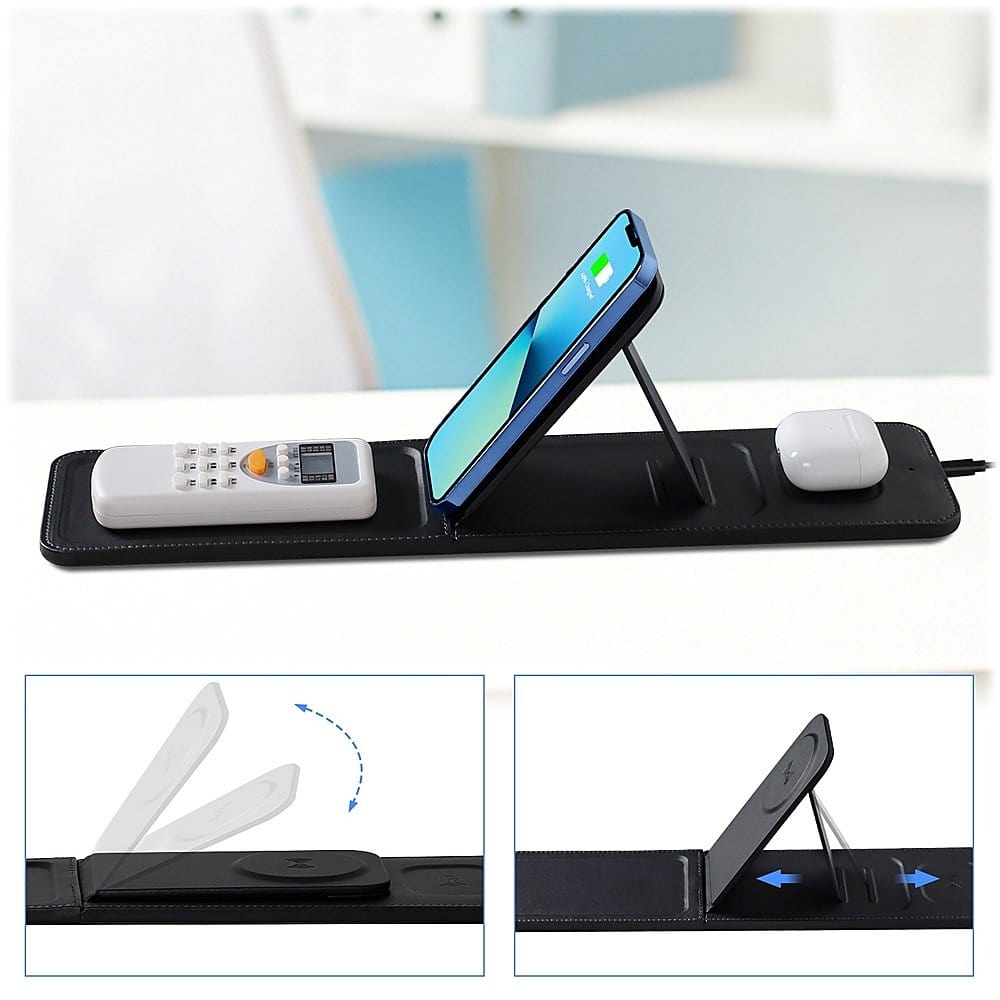 Universal Mouse Pad with Wireless Charging - Black