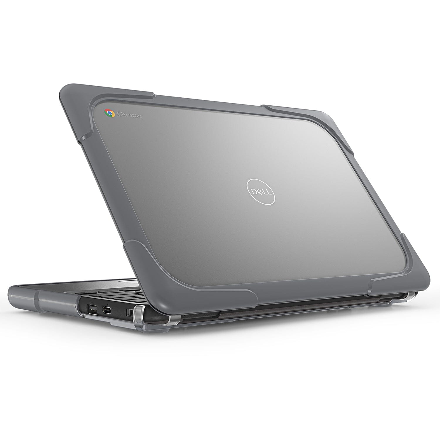 Hard Shell Case for Dell Chromebook 3100/3110/3120 for 2-1 - Gray/Clear