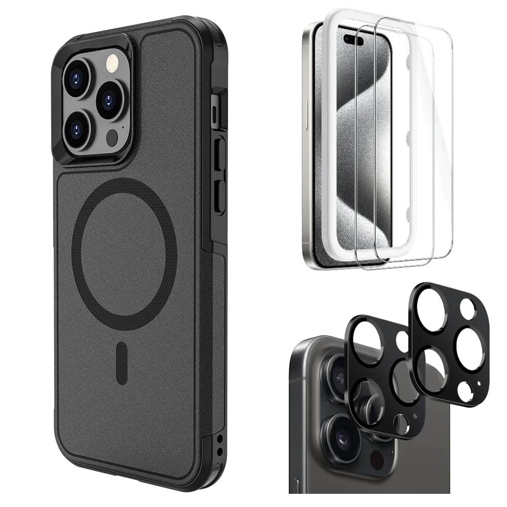 Raider Series Magsafe Case with Screen and Camera Protector for iPhone 15 Pro Max