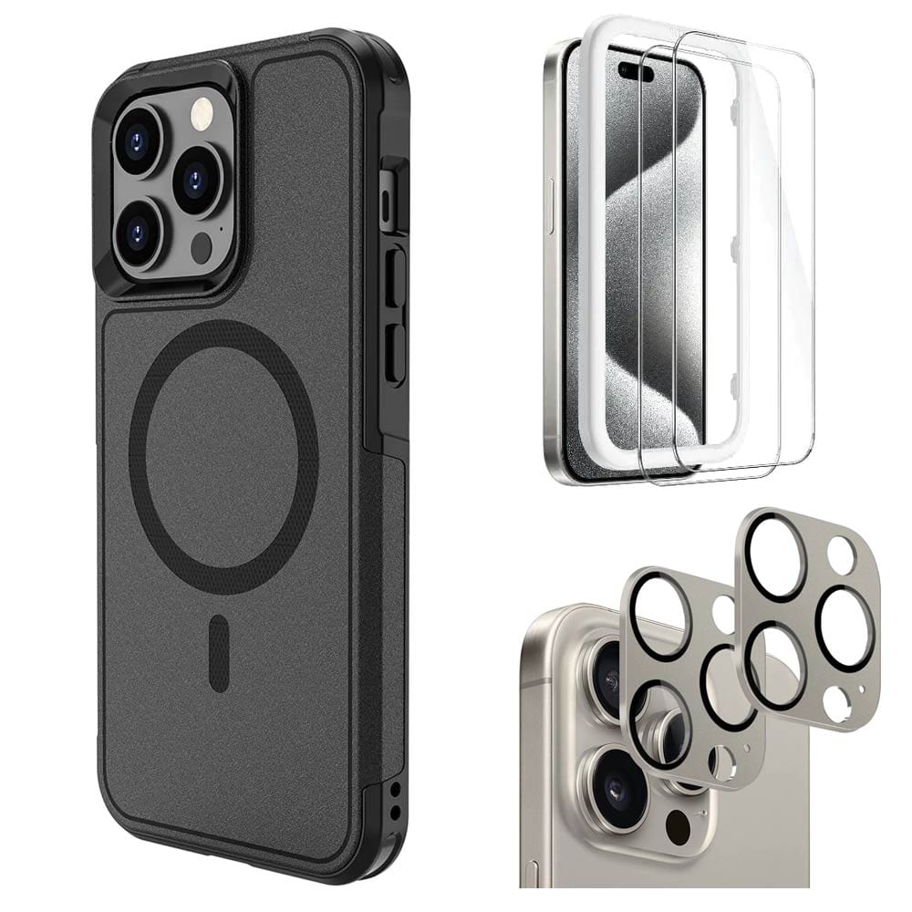 Raider Series Magsafe Case with Screen and Camera Protector for iPhone 15 Pro Max
