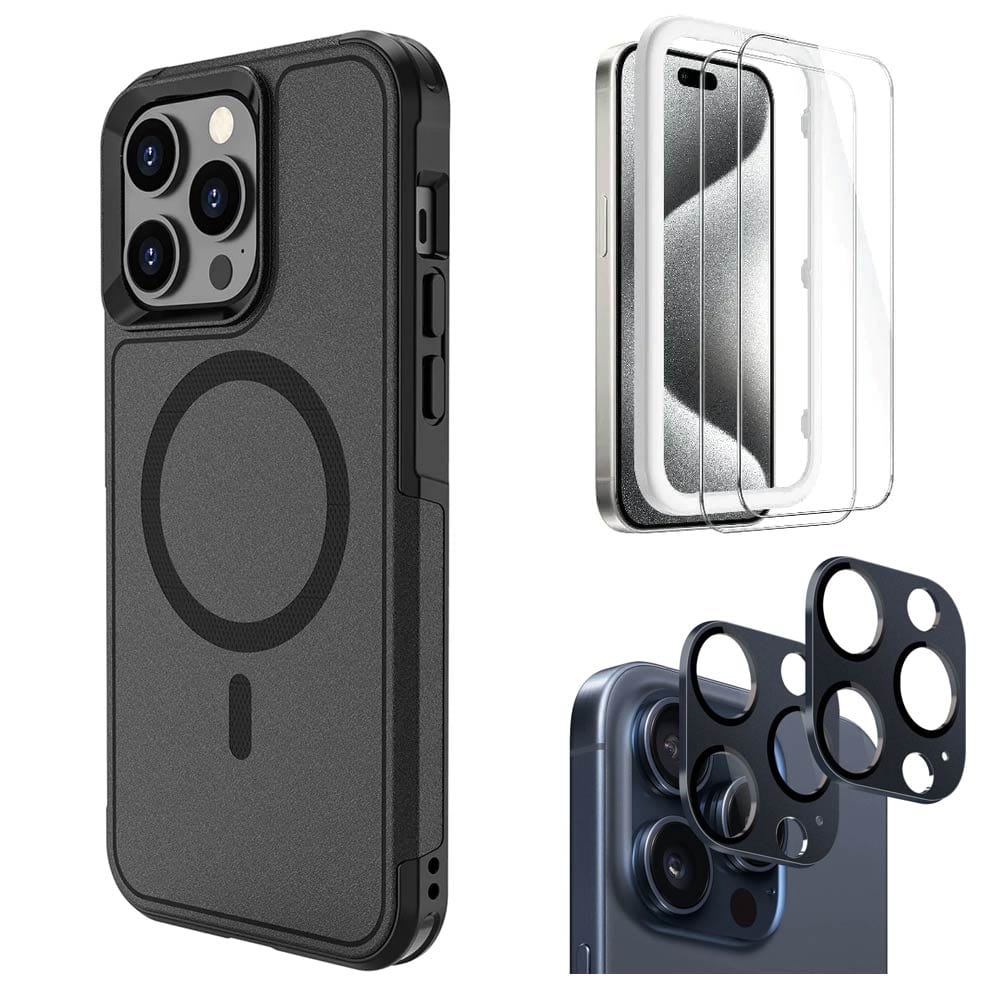 Raider Series Magsafe Case with Screen and Camera Protector for iPhone 15 Pro Max