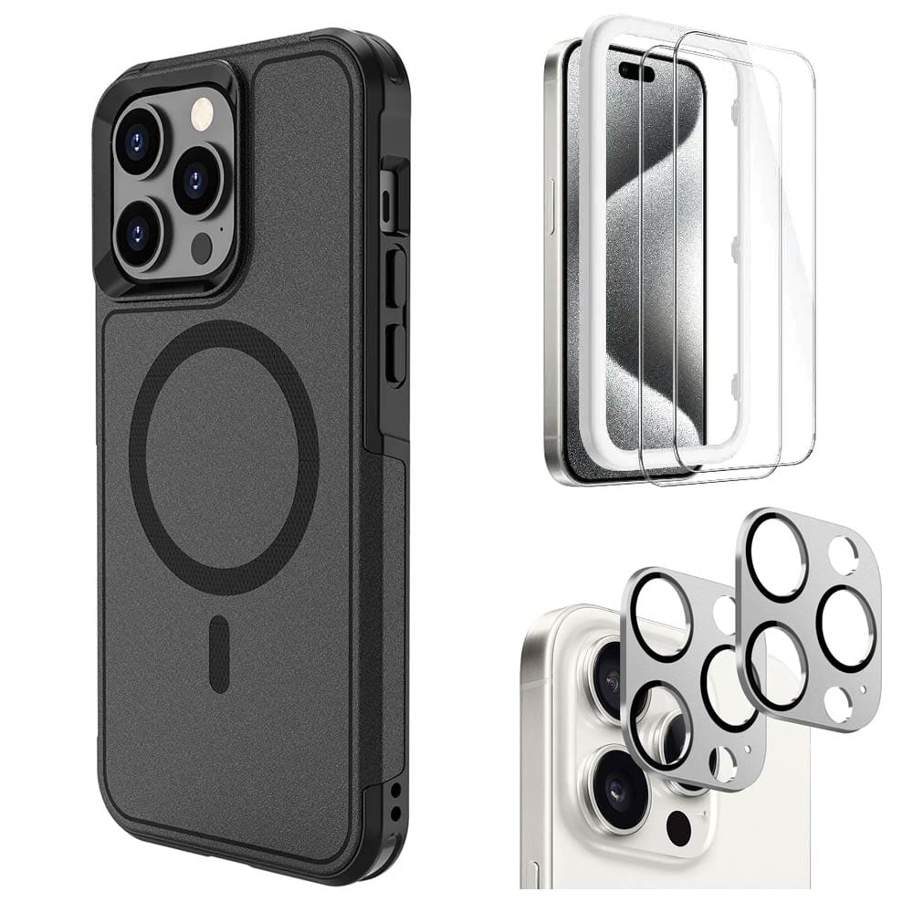 Raider Series Magsafe Case with Screen and Camera Protector for iPhone 15 Pro Max