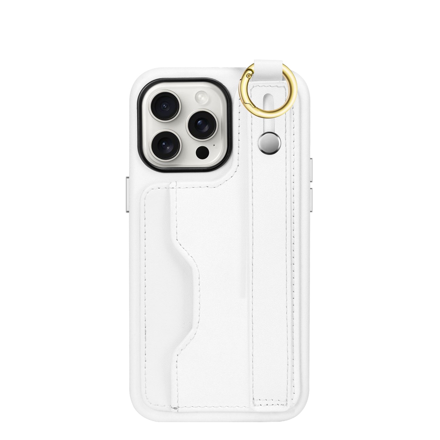 Indy Series Wallet FingerGrip Leather Case with Screen and Camera Protector - iPhone 15 Pro Max