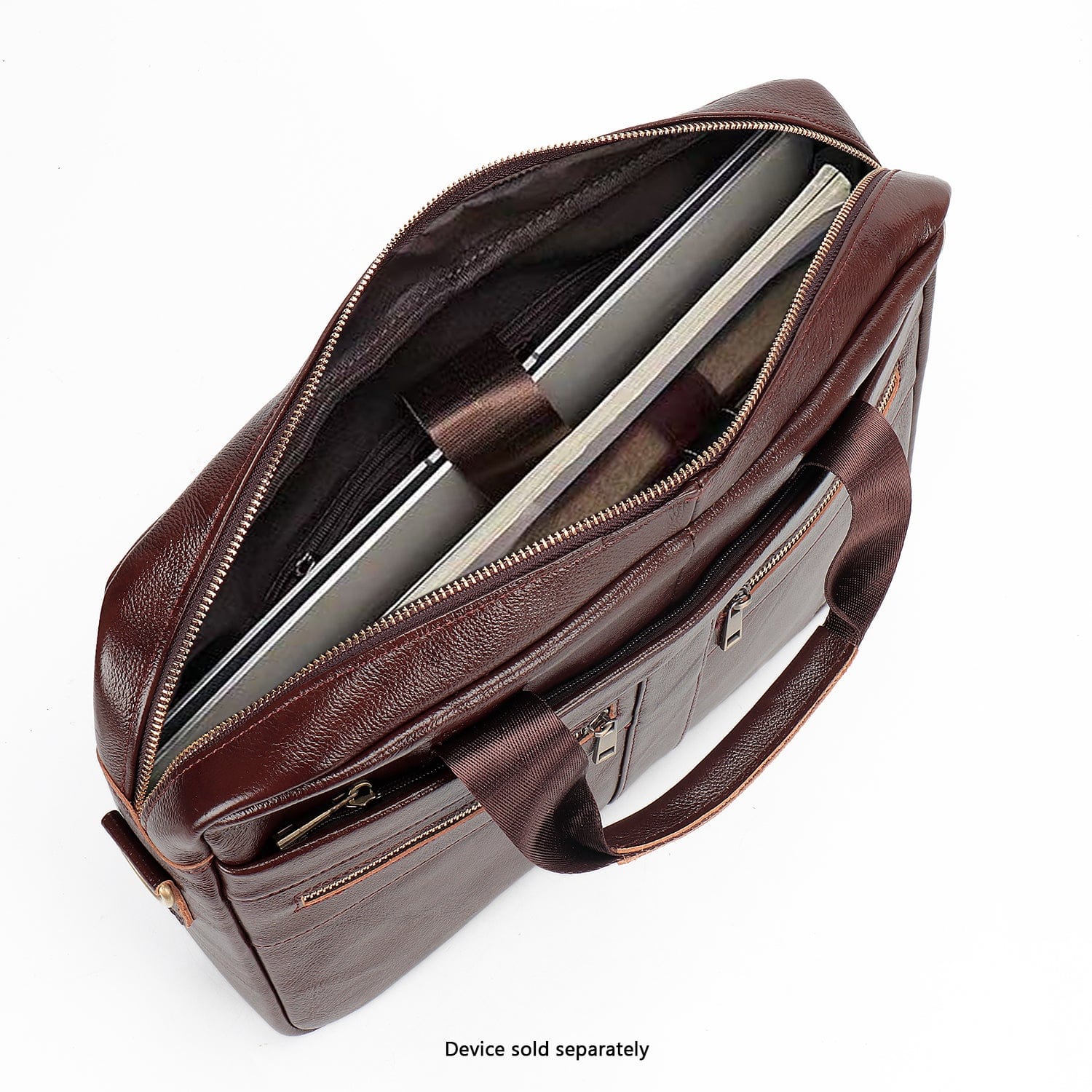 Genuine Leather Business Bag Briefcase for Laptops up to 16-inch