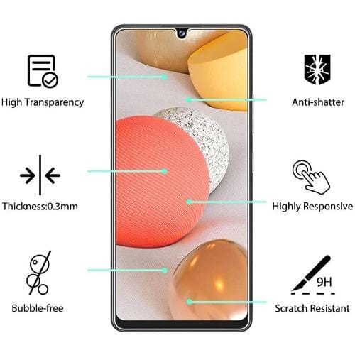 ZeroDamage Tempered Glass Screen Protector for Samsung Galaxy A42 5G (2021) - Clear - Sahara Case LLC